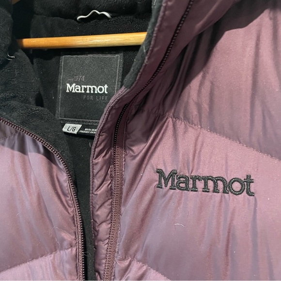 Marmot down fill purple winter parka size large - Picture 3 of 11